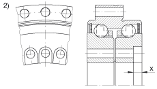 推力角接觸球軸承 ZKLDF325, 雙向，螺釘安裝，兩側(cè)帶密封蓋